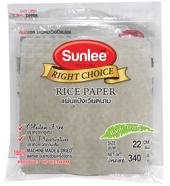 Sunlee - Rice Paper Square Shape 22cm